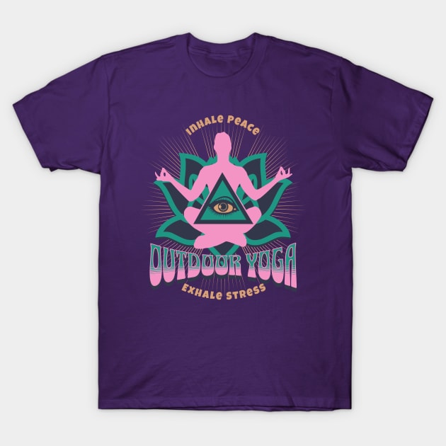 Outdoor Yoga T-Shirt by Delicious Art